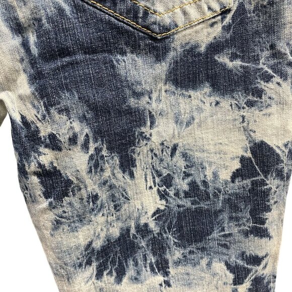 Hang Ten Women's Tie-Dye Skinny Jeans Distressed Embellished With Zippers Size 7 - Picture 7 of 7